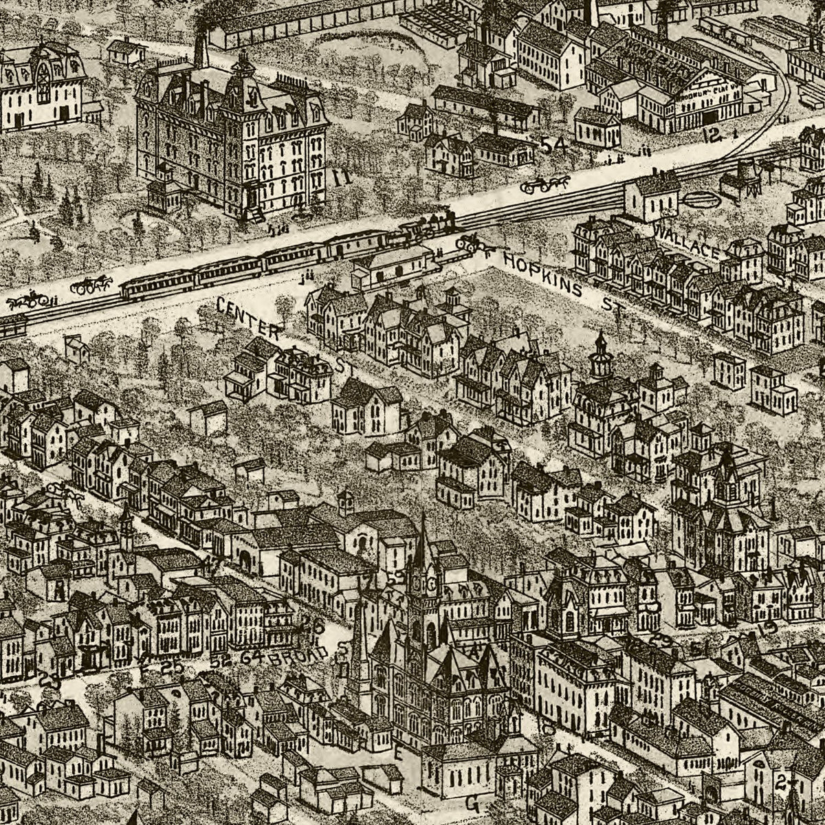 Vintage Map of Woodbury, New Jersey 1886