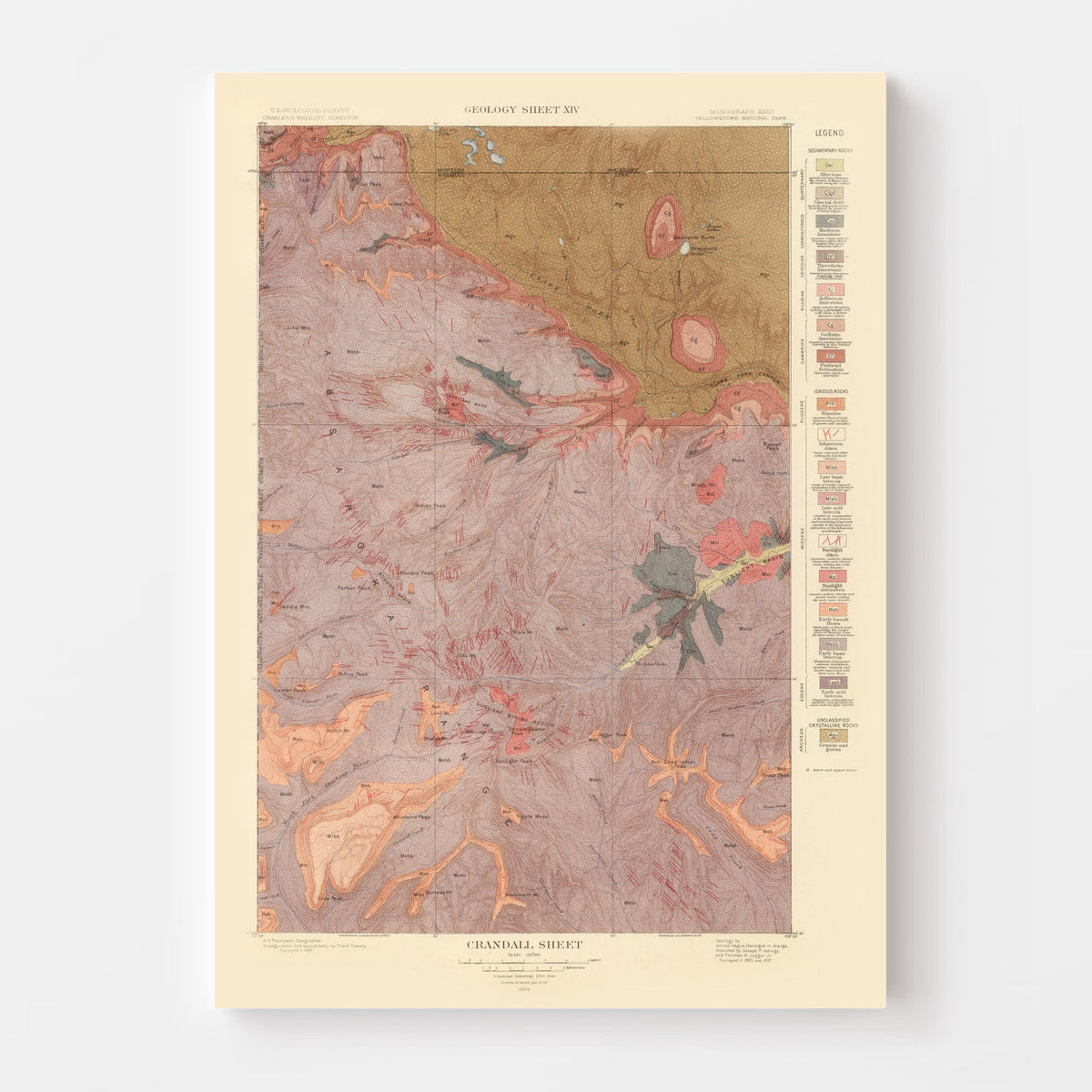 Vintage Map of Crandall Sheet 1904