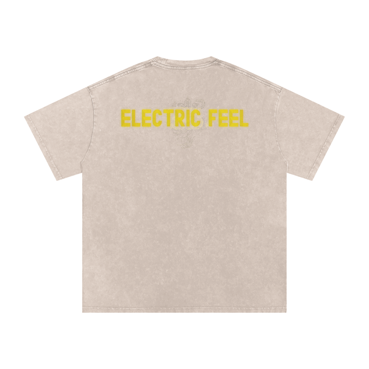 Electric Feel - Snow Washed Oversized Cotton T-Shirt