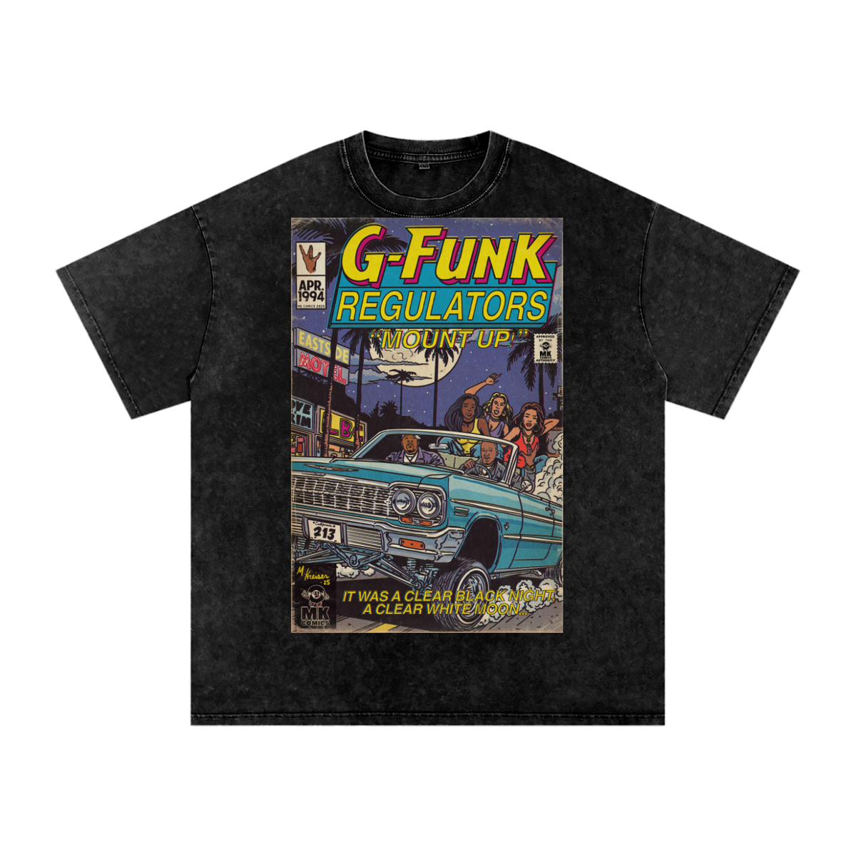 Regulate - Snow Washed Oversized Cotton T-Shirt
