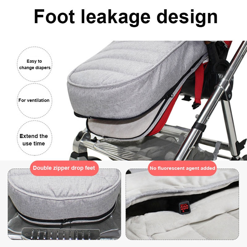 Winter Thick Sleeping Bags Warm Baby Sleepsack Envelope For Newborn Infant Windproof Stroller Cushion Footmuff Pram