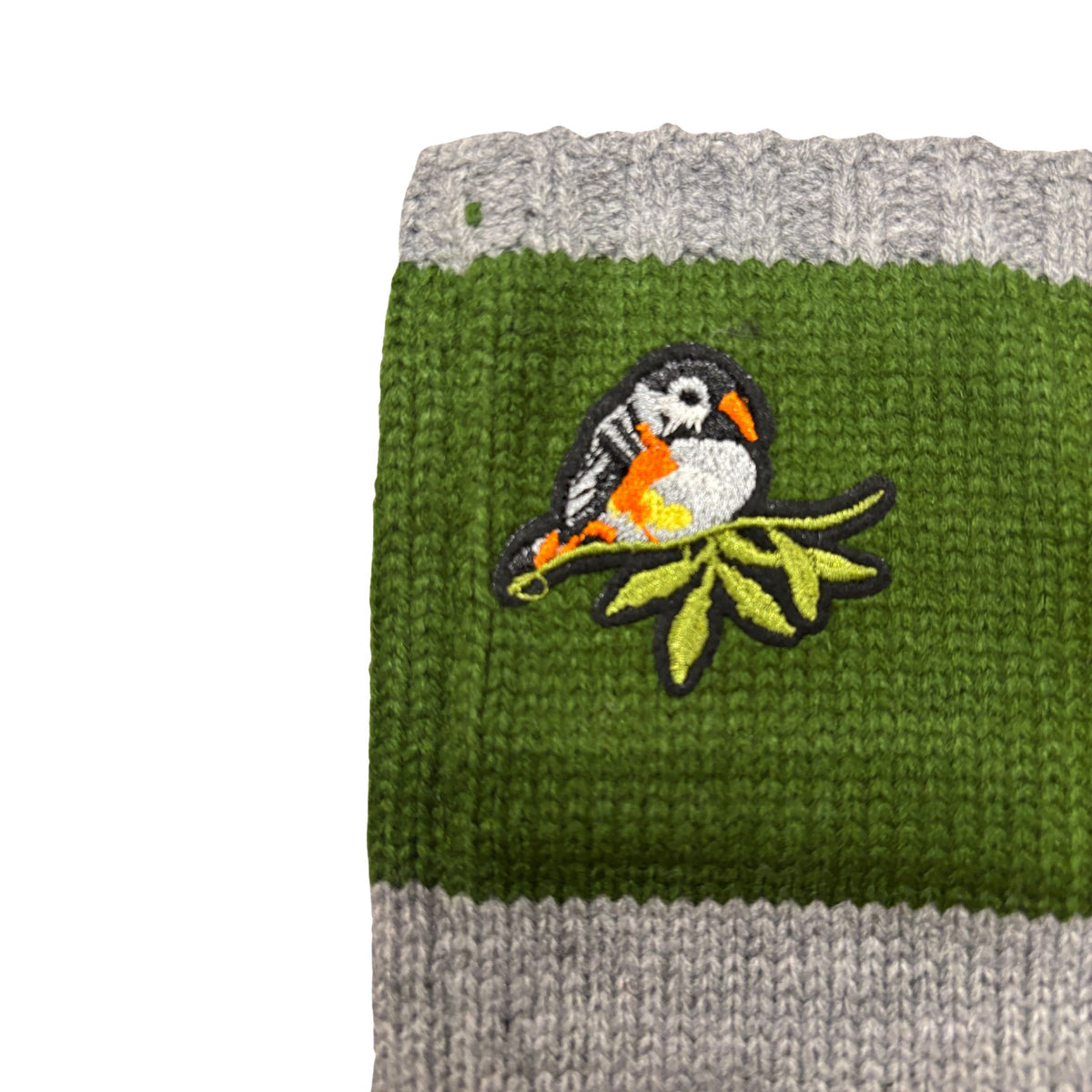 Bird Applique Arm Warmers | Fingerless Gloves in Black, Pink, or Green
