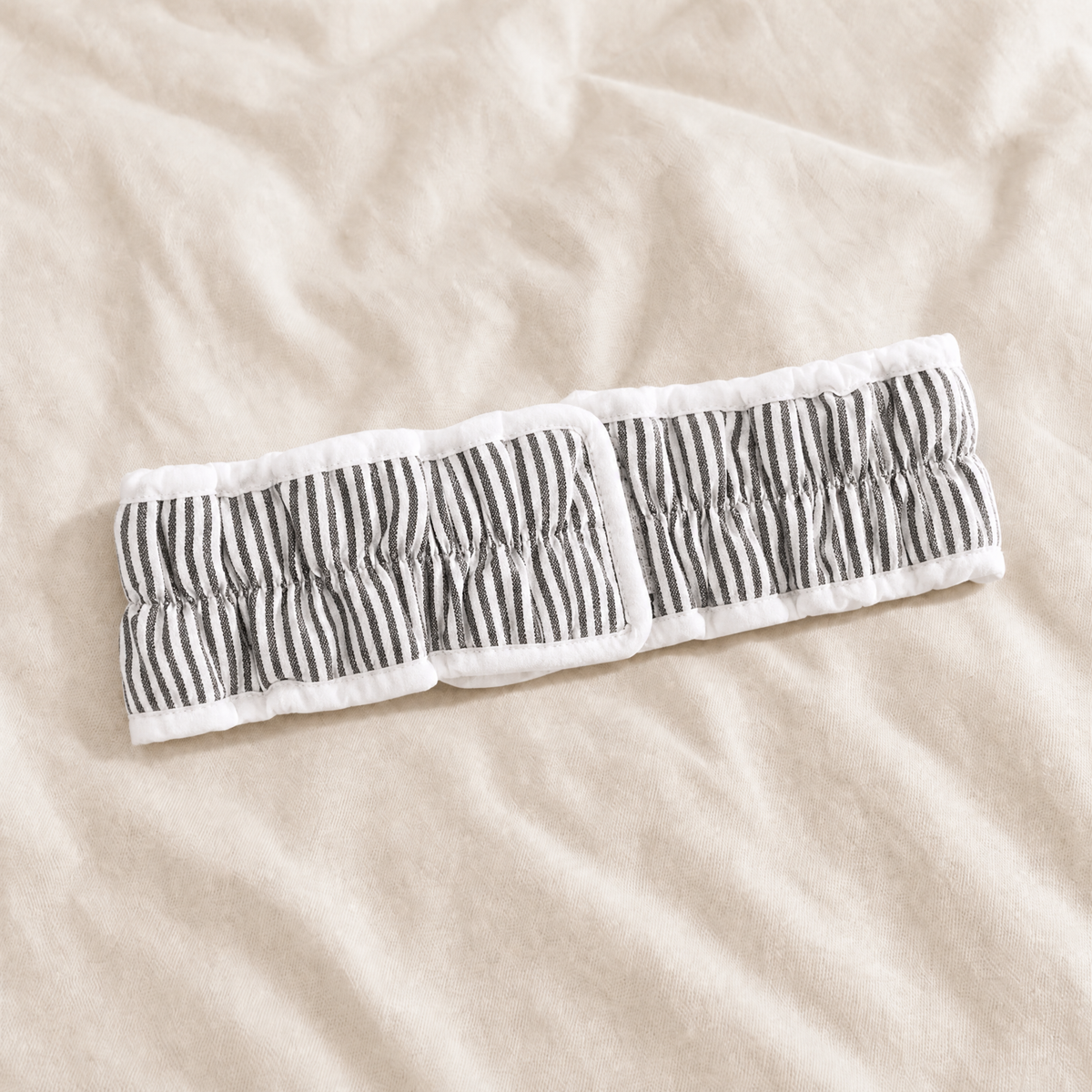 Black Seersucker Spa Headband | Hair Band for Skincare Facial After Shower