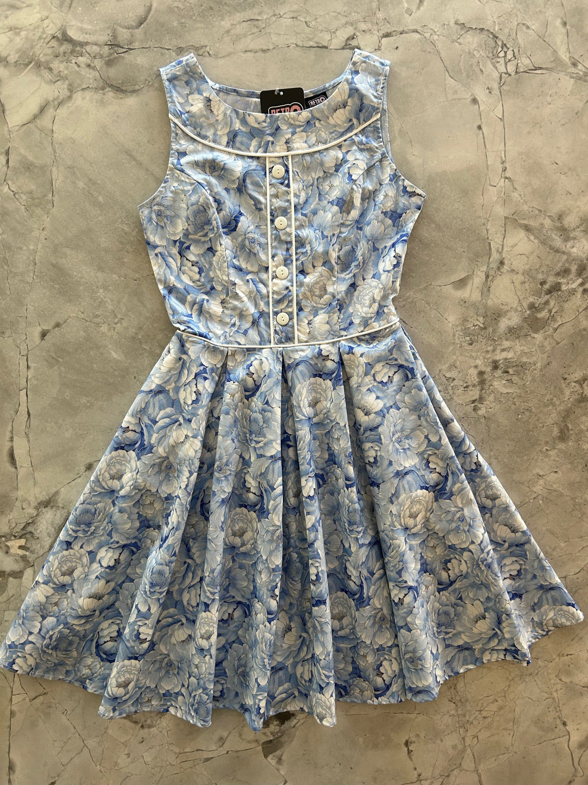 Elizabeth Dress in Sky Floral