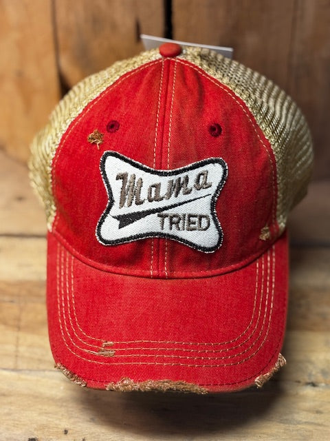 Mama Tried distressed snapback Hat