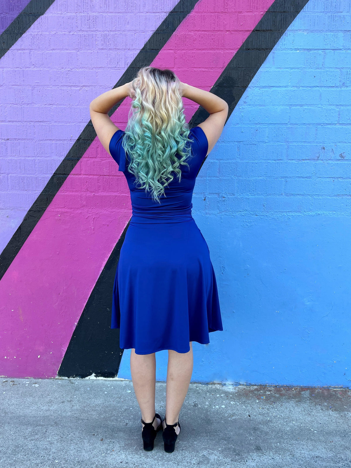 Bombshell Dress in Royal Blue - Plus Sizes only