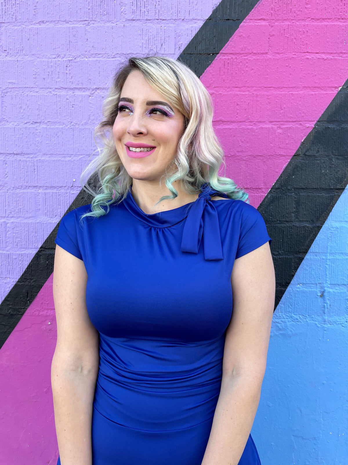 Bombshell Dress in Royal Blue - Plus Sizes only