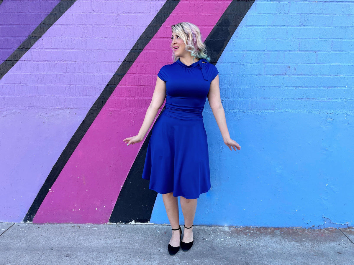 Bombshell Dress in Royal Blue - Plus Sizes only