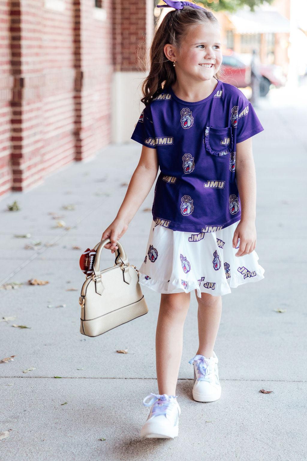 SALE JMU White Duke Dog Twirl Skort