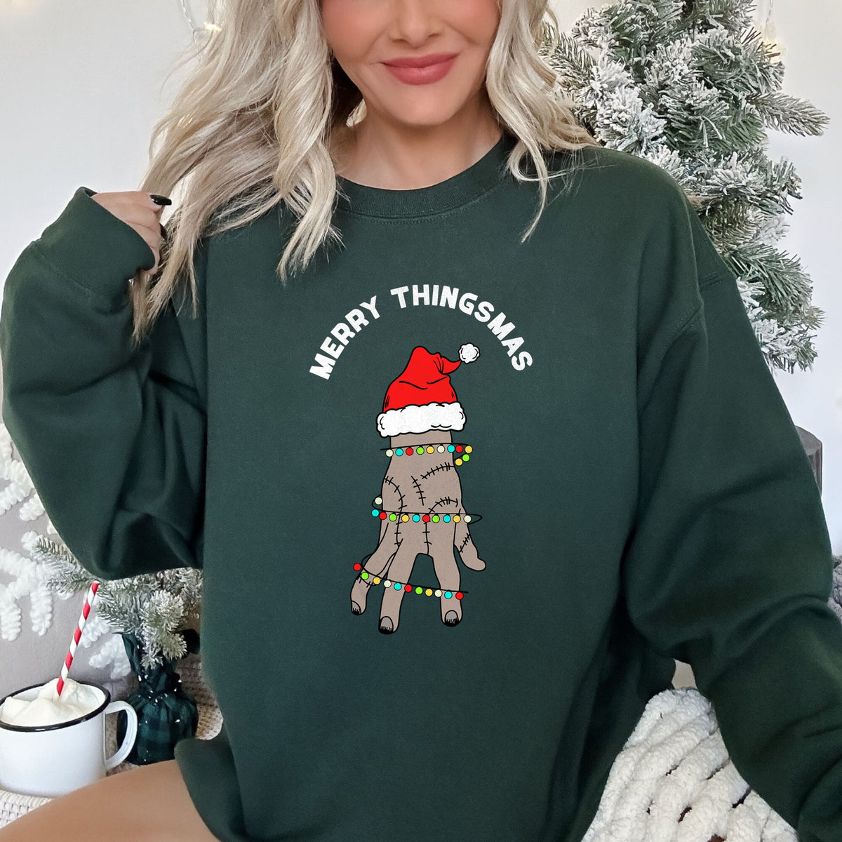 Merry Thingsmas, Wednesday Christmas Sweatshirt