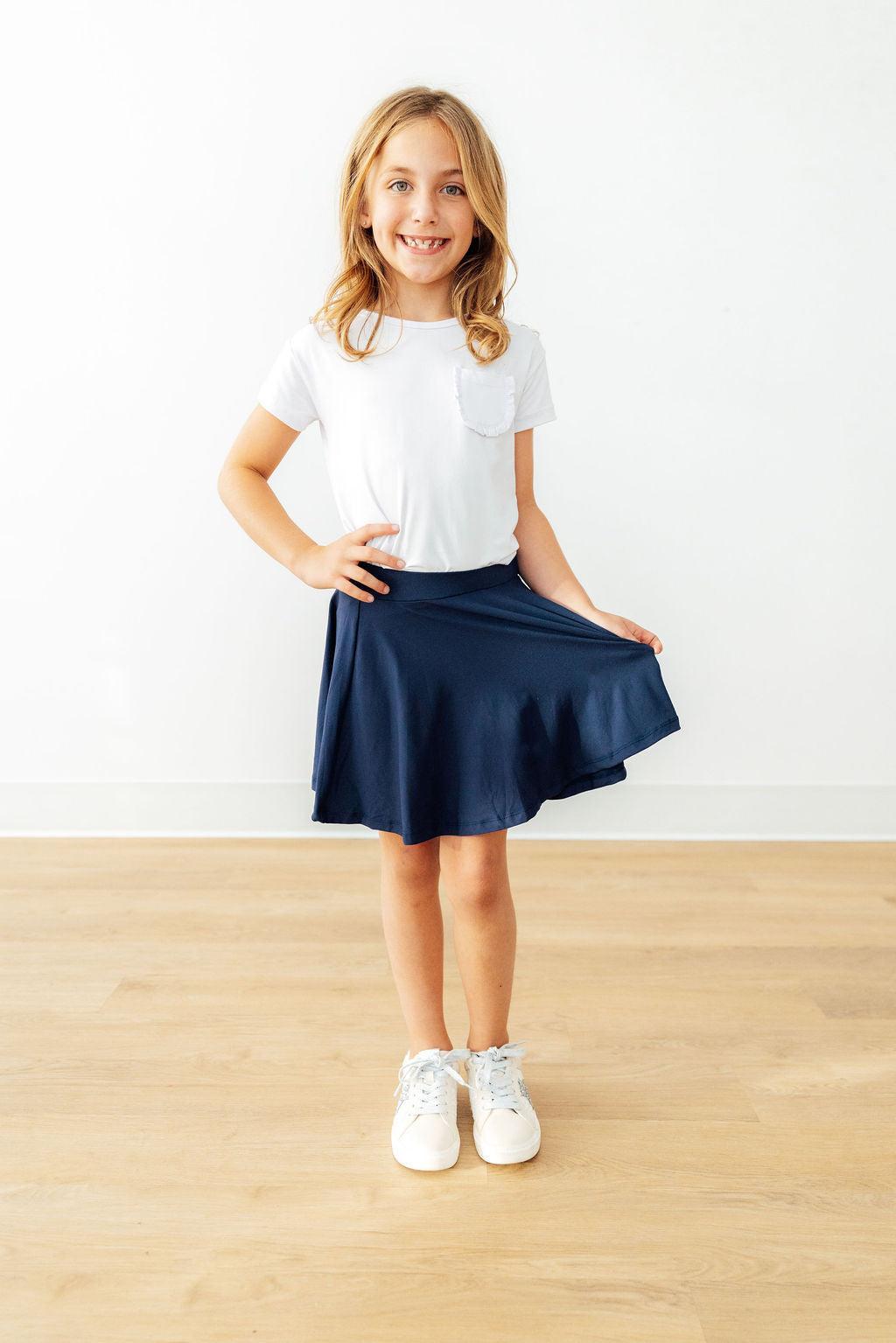 Navy Twirl Skort