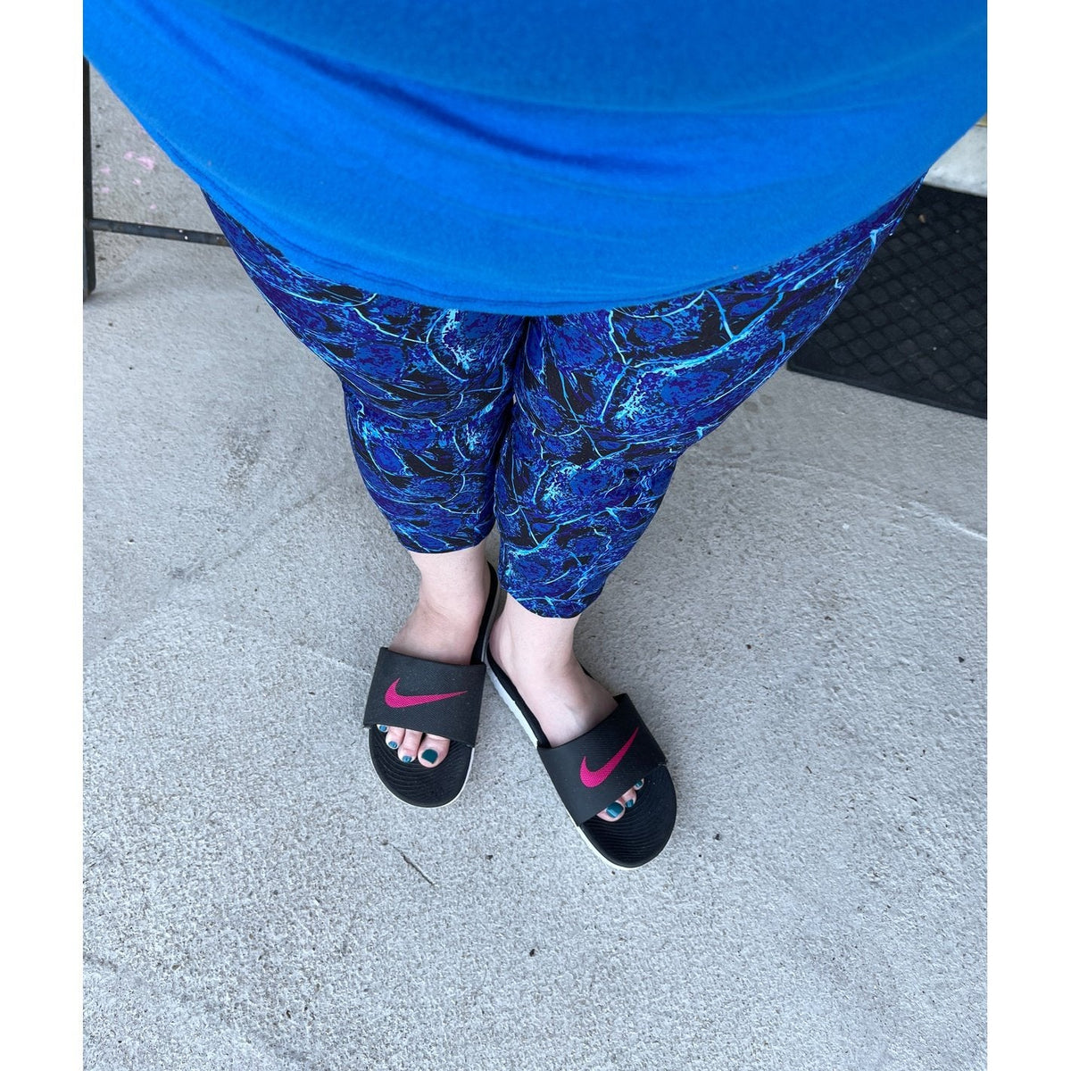 Electric Blue Capri Leggings