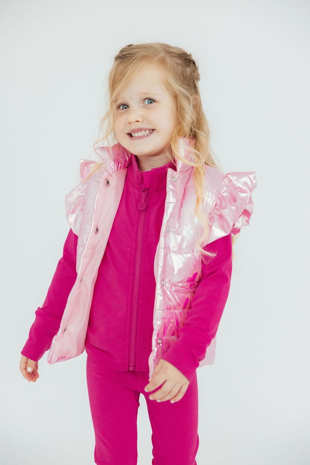 Pink Iridescent Puffer Vest