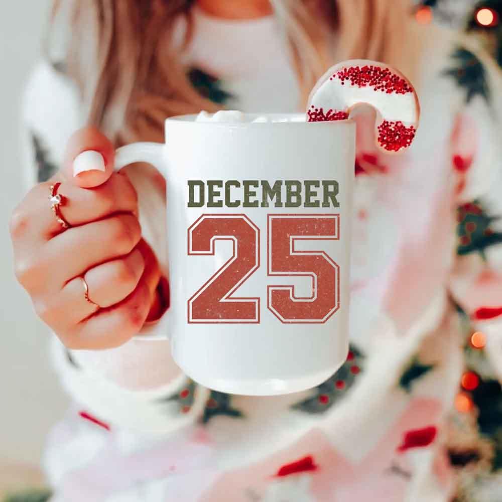 Retro Christmas Holiday Coffee Mug β Festive Vintage December 25