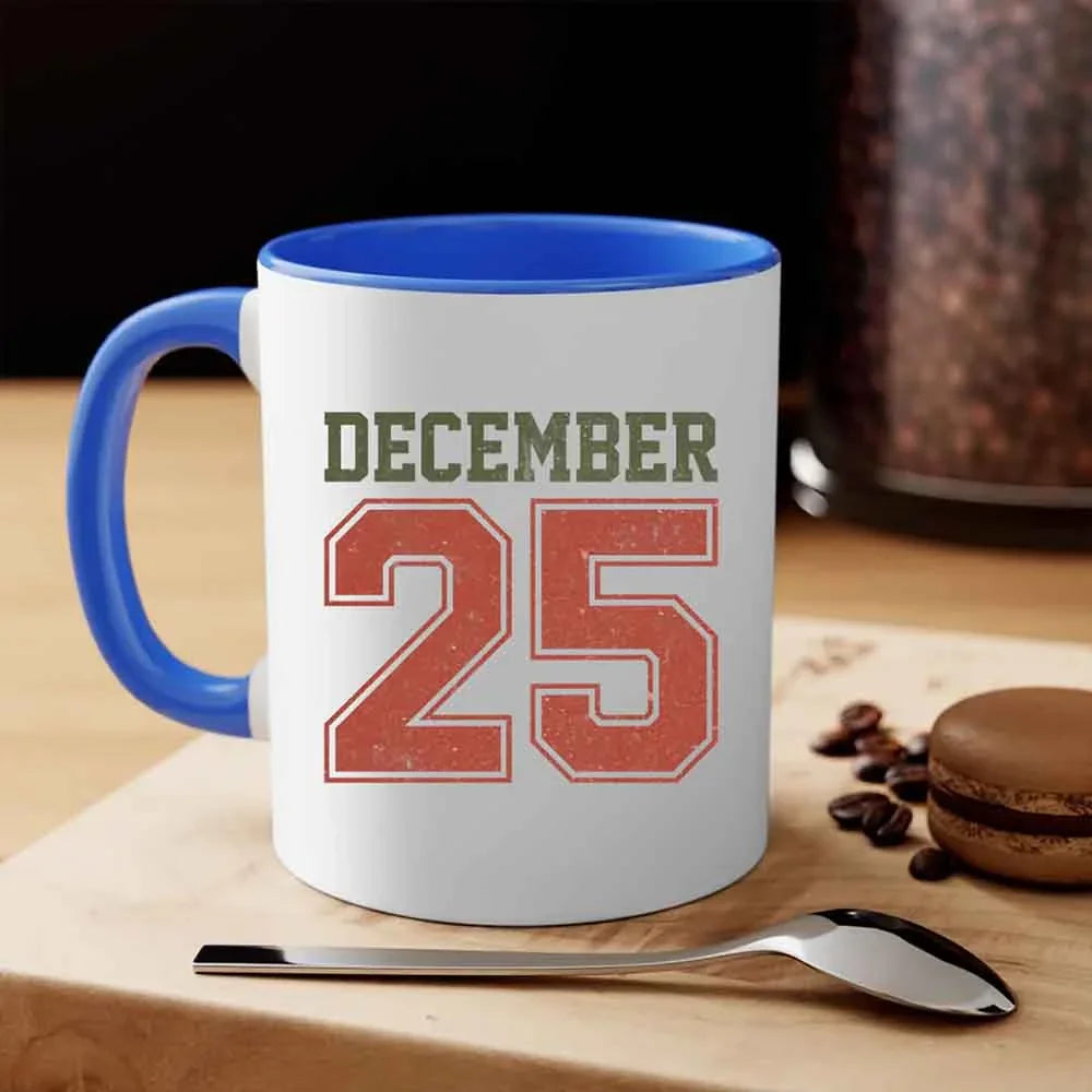 Retro Christmas Holiday Coffee Mug β Festive Vintage December 25
