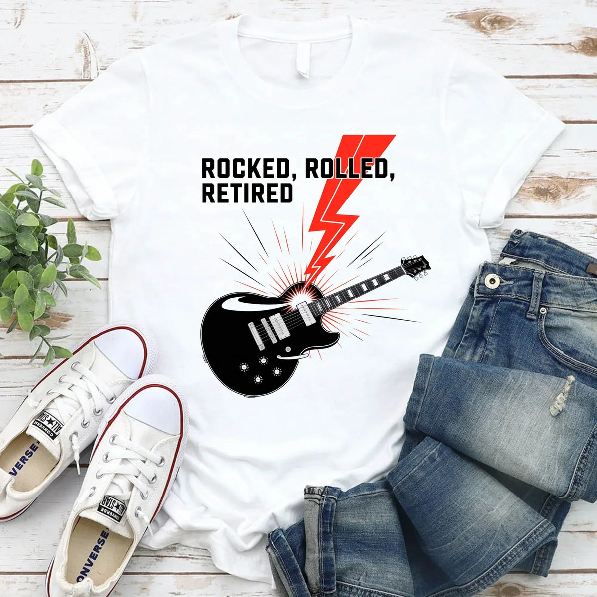Rocked Rolled Retired T-Shirt β Funny Retirement Gift Shirt