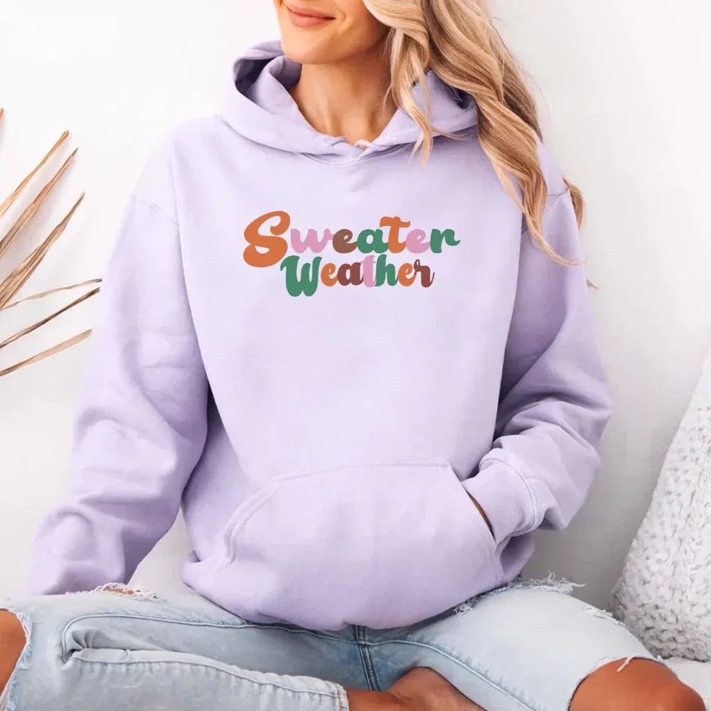 Sweater Weather Fall Vibes Hoodie