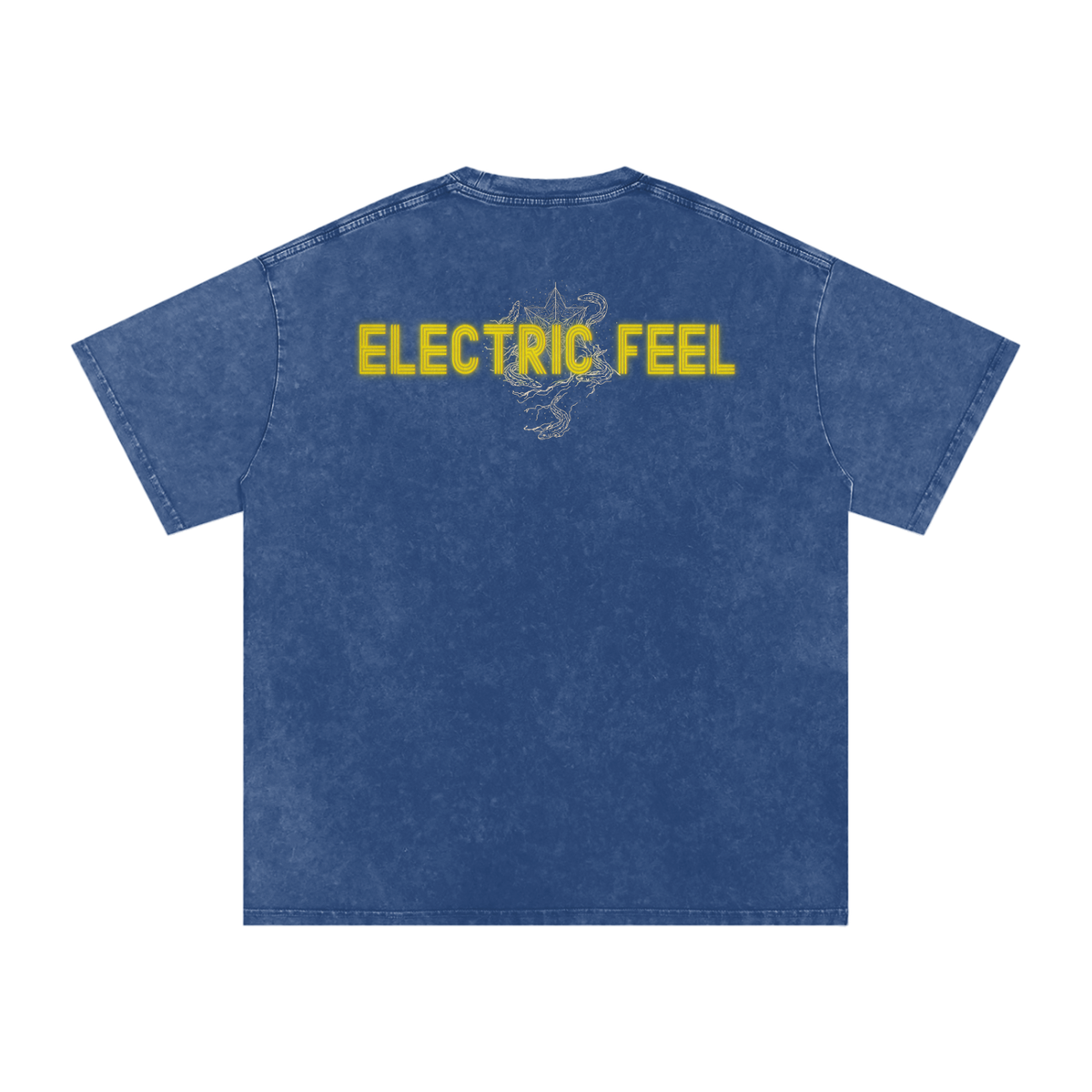 Electric Feel - Snow Washed Oversized Cotton T-Shirt