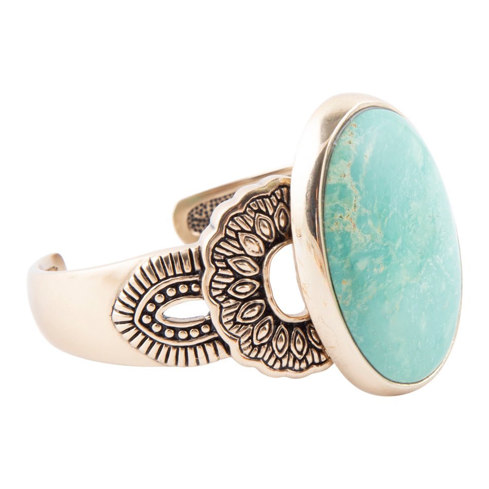 Agave Turquoise and Bronze Statement Cuff Bracelet