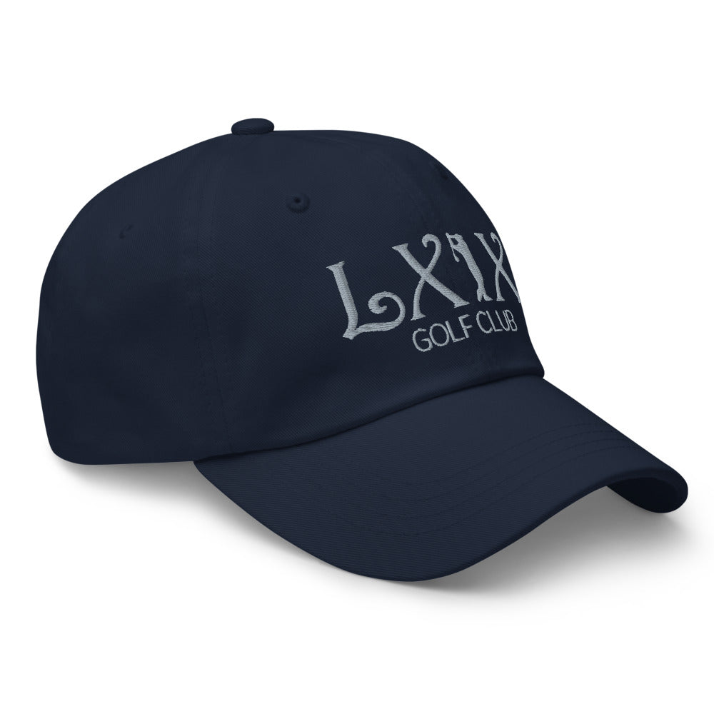 Curve Logo Dad Hat — Low-Profile Cotton Golf Cap (Gray Logo)