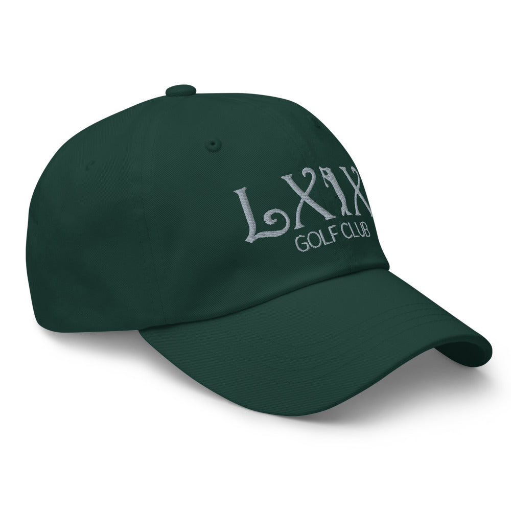 Curve Logo Dad Hat — Low-Profile Cotton Golf Cap (Gray Logo)