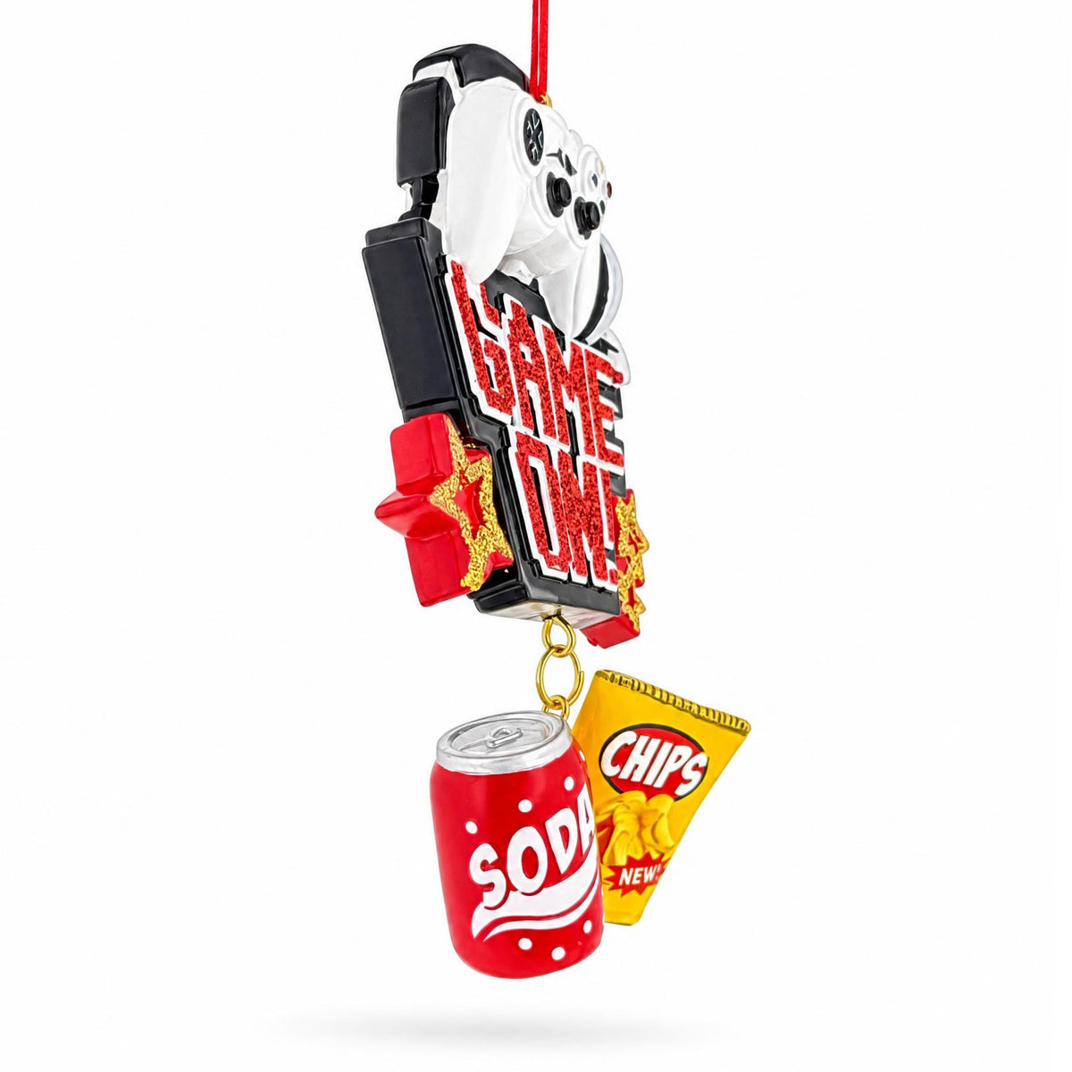 Gamer Controller Headphones Resin Christmas Ornament