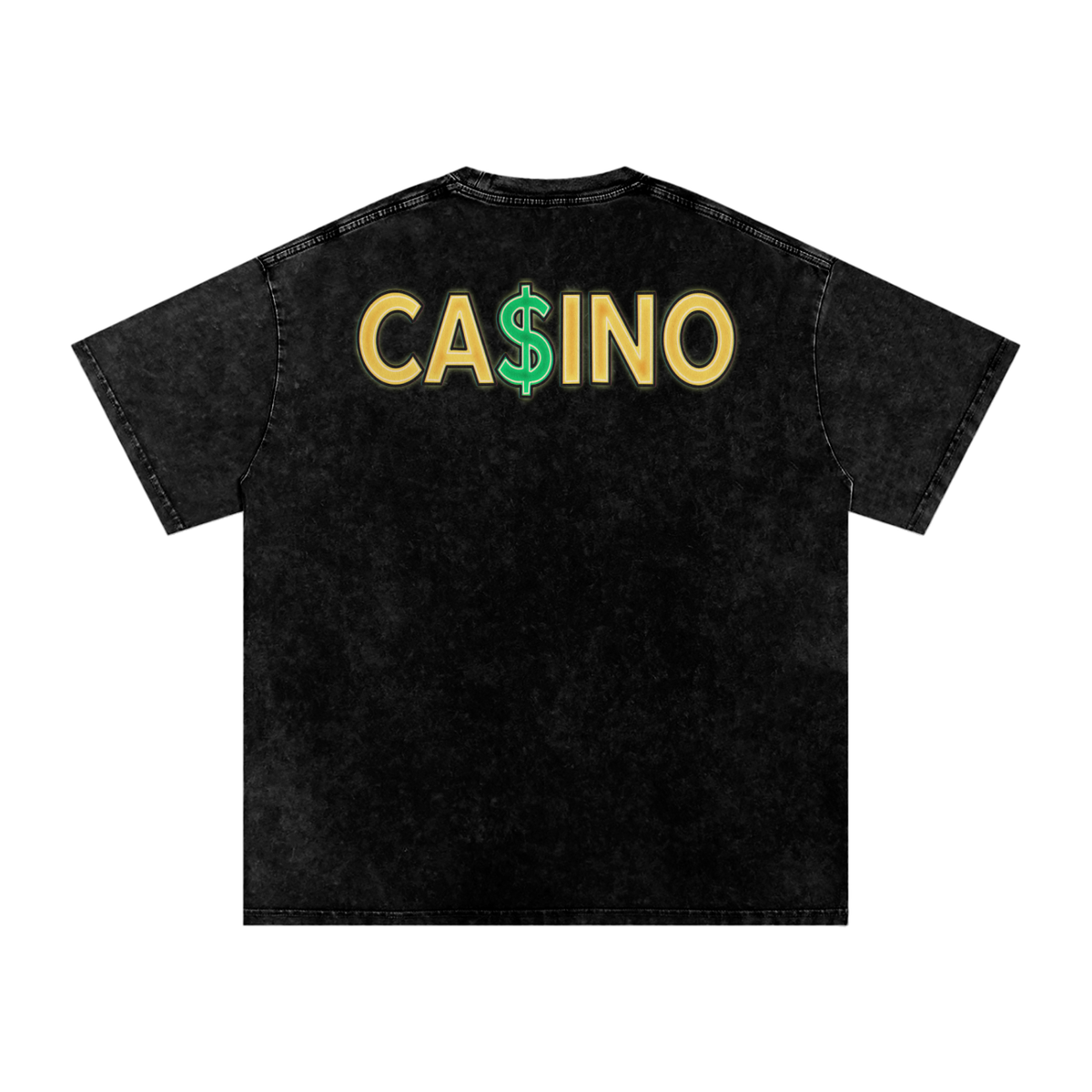 Casino - Snow Washed Oversized Cotton T-Shirt