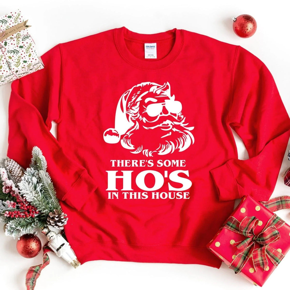 Ho's In This House Sweatshirt - Santa Christmas top