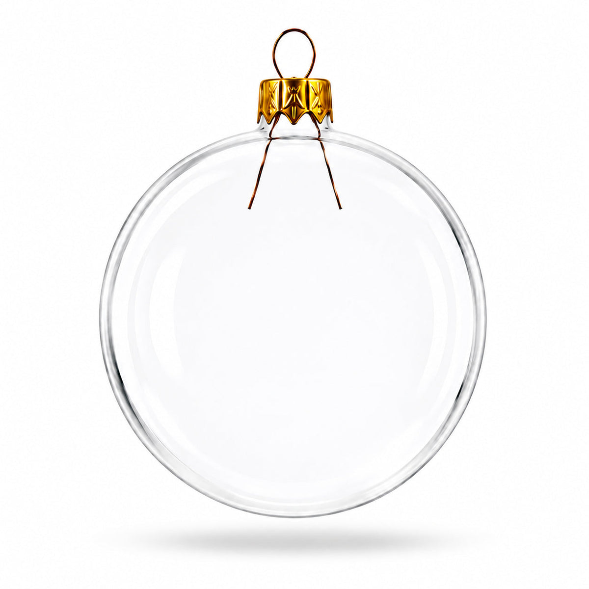 Set of 4 Mouth Blown Blank Glass Christmas Ornament 4 Inches (001)