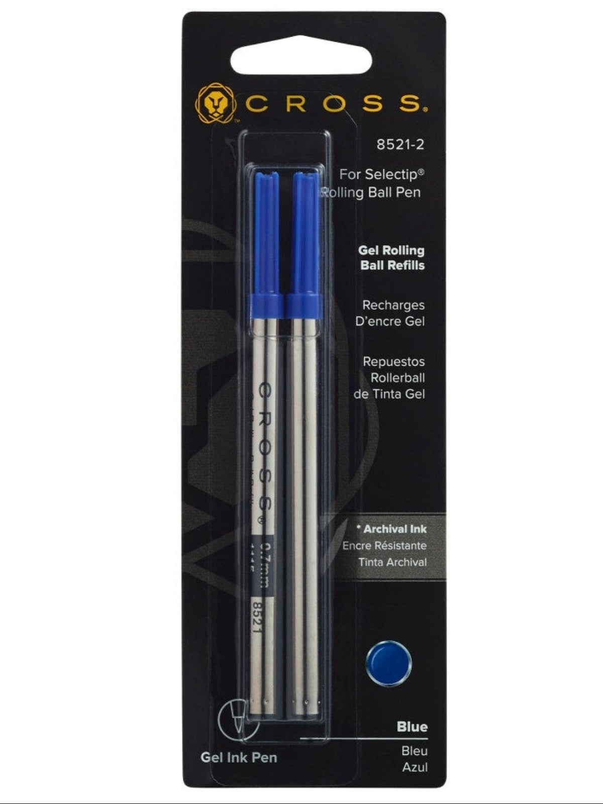 Selectip® Gel Rollerball Pen Refill - Blue - Medium - Dual Pack