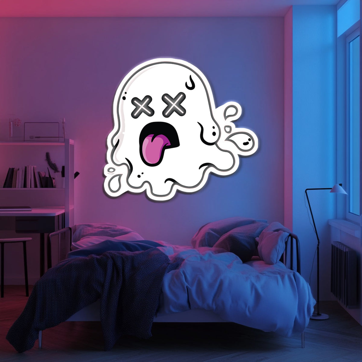 UV Printed Ghost Neon Wall Art- LV0107