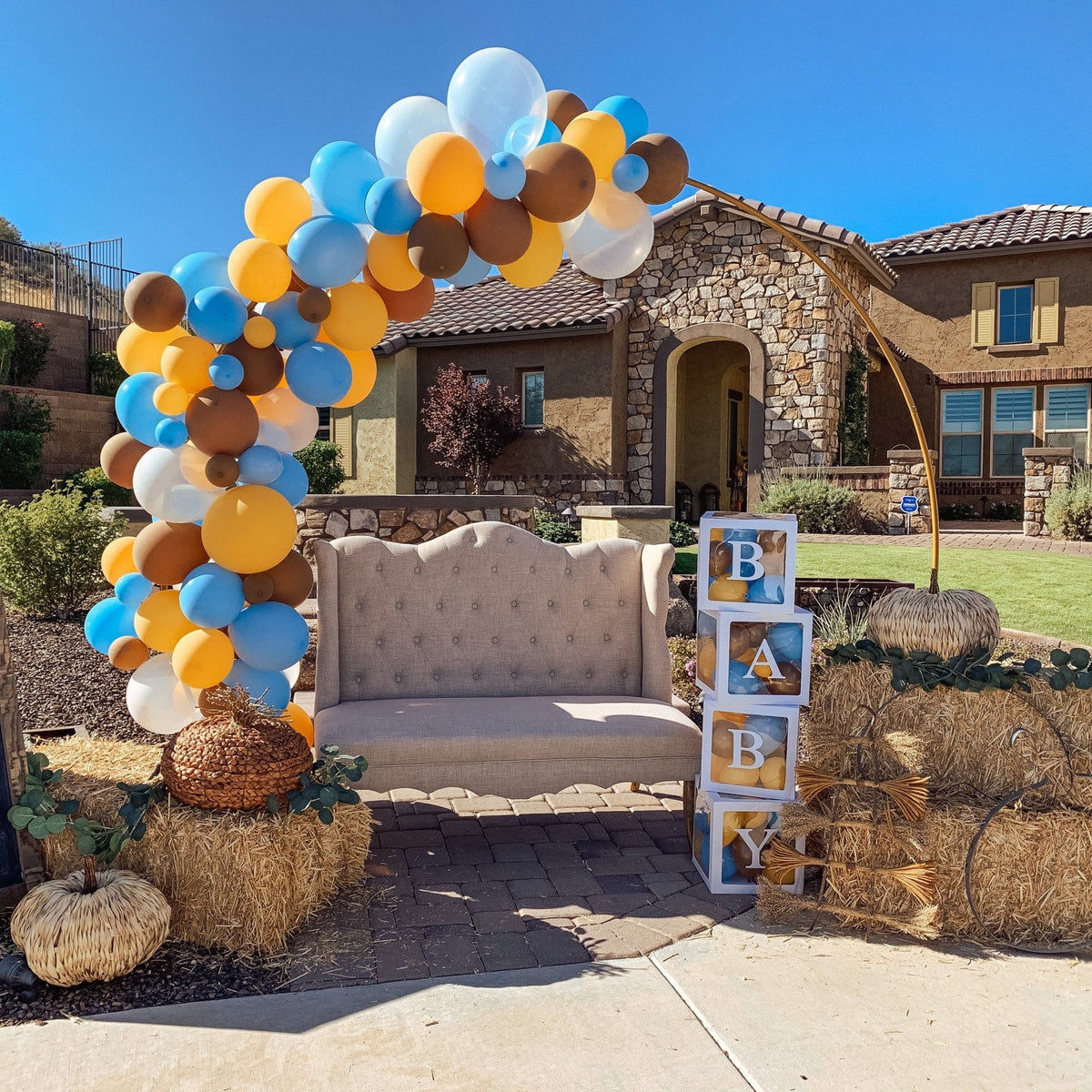 Premium Golden Latex Balloon Cluster (5", 11” and 17”)