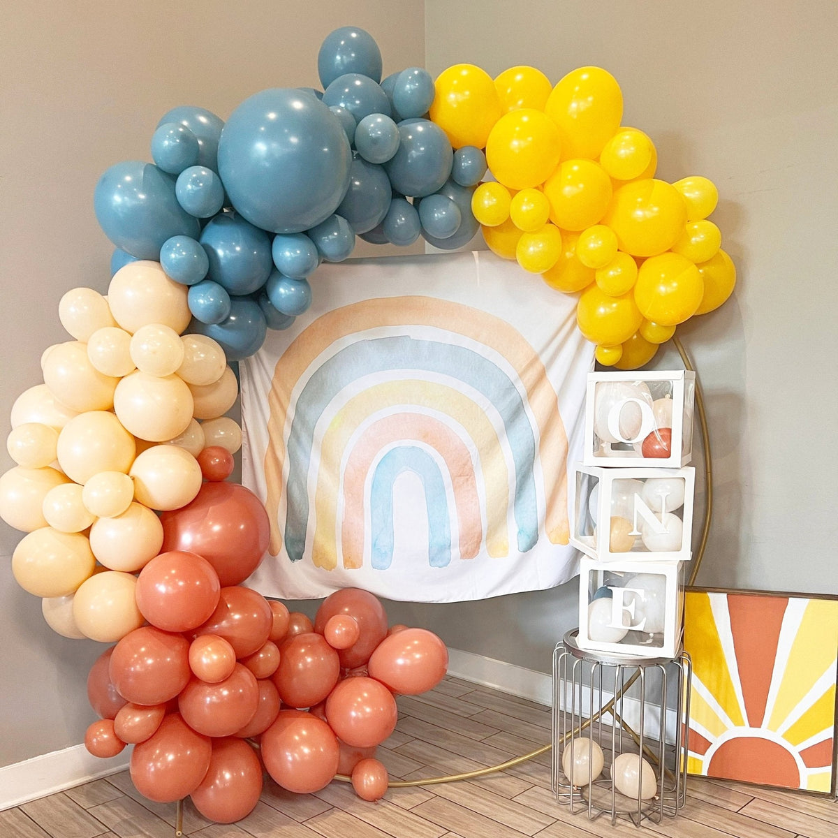 Premium Slate Blue Latex Balloon Cluster (5", 11” and 17”)
