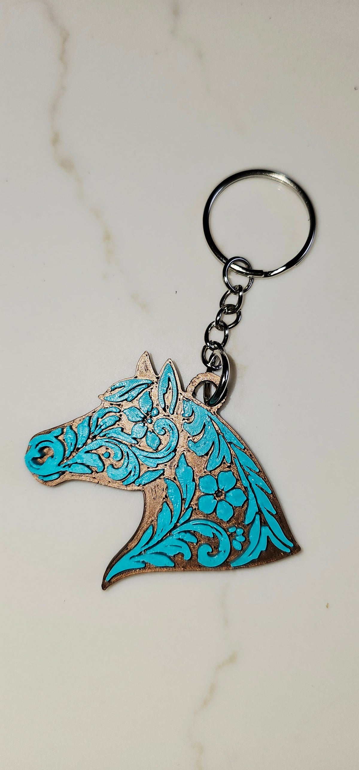 Baha Ranch Year of the Horse Tooled 3d Print Bookmark Keychain Hatpin Magnet Purse Charm Made in America