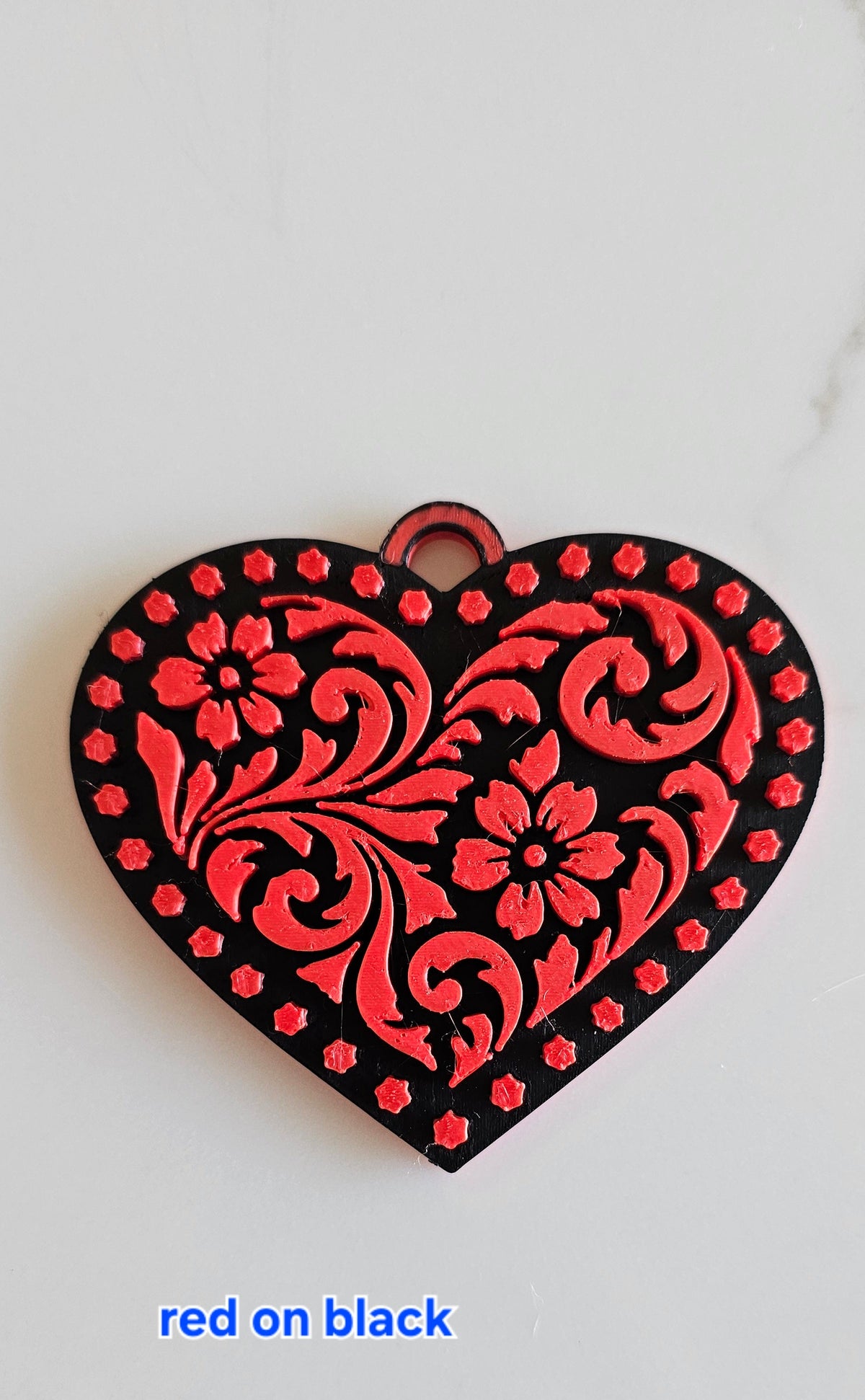 3d Printed Tooled Cowboy Cowgirl Heart Keychain or Purse Charm