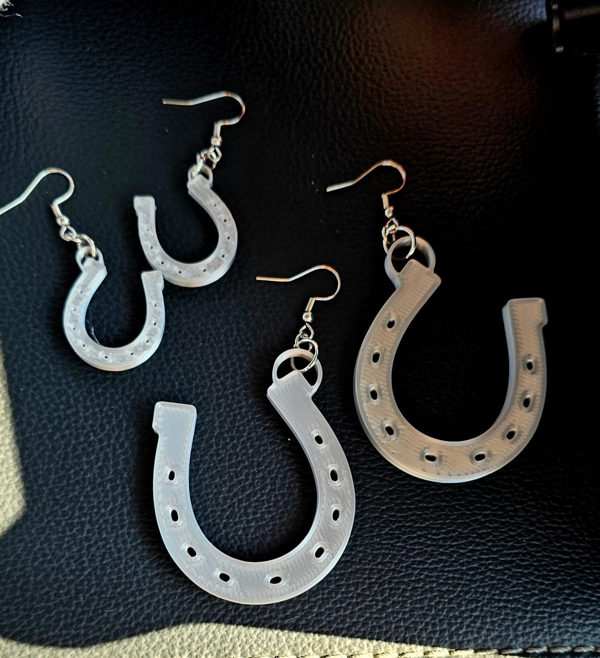 Baha Ranch 3D Print Silver Silk western Earrings Choice of styles Made in America