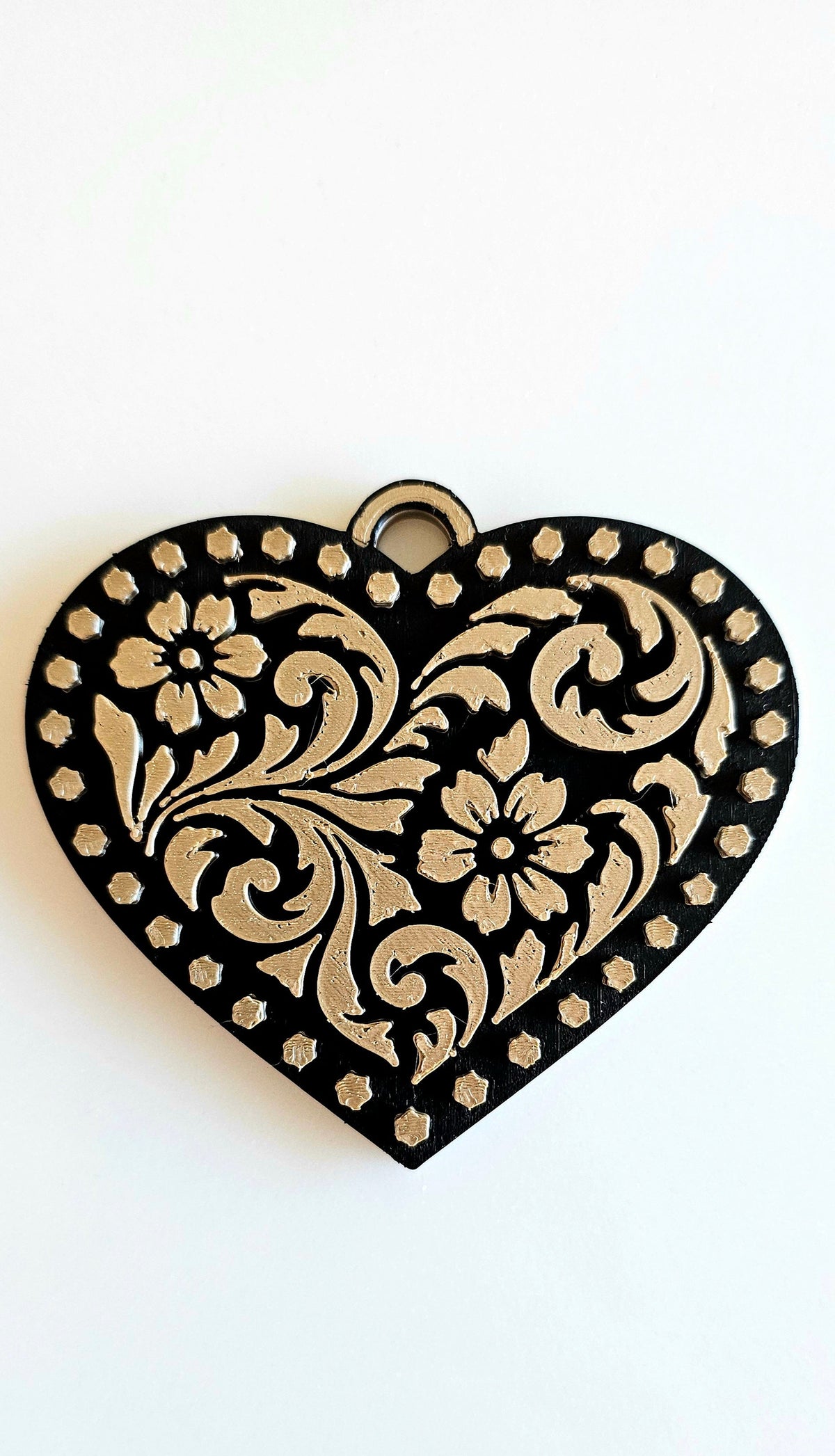 3d Printed Tooled Cowboy Cowgirl Heart Keychain or Purse Charm