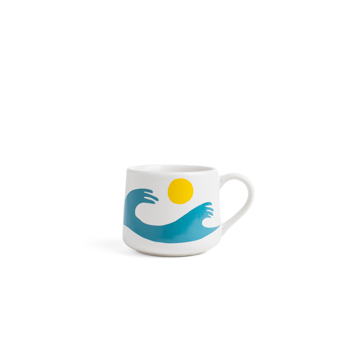 Ty Williams - Blue Waves - 12oz Crescent Mug