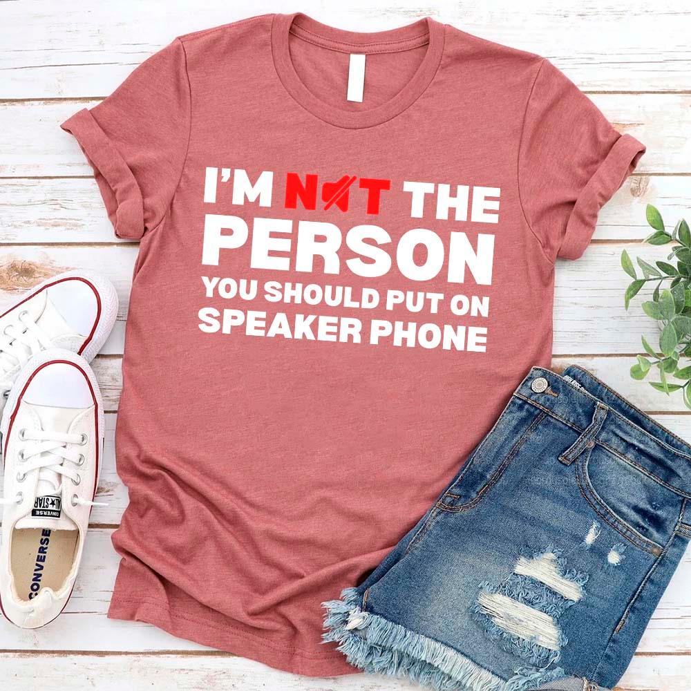 Speaker Phone Unisex T-Shirt – Funny Talk Loud Tee