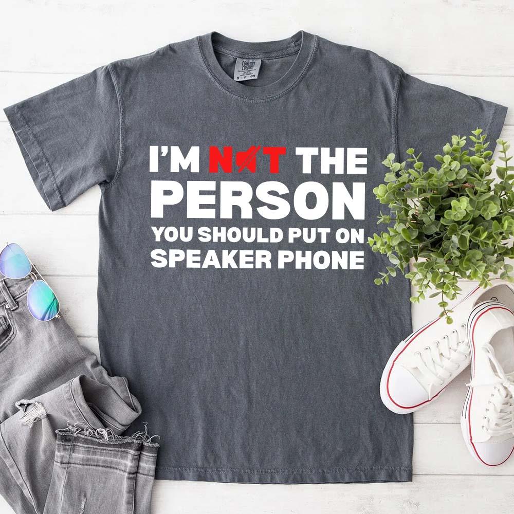 Speaker Phone Unisex T-Shirt – Funny Talk Loud Tee