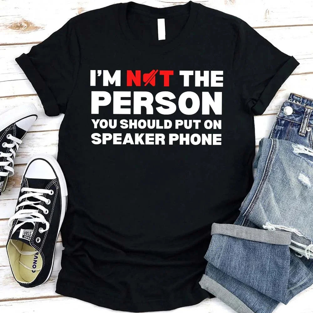 Speaker Phone Unisex T-Shirt – Funny Talk Loud Tee