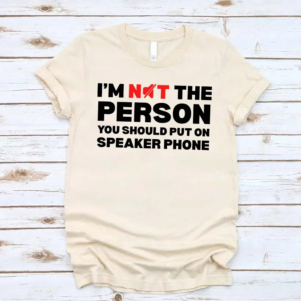 Speaker Phone Unisex T-Shirt – Funny Talk Loud Tee
