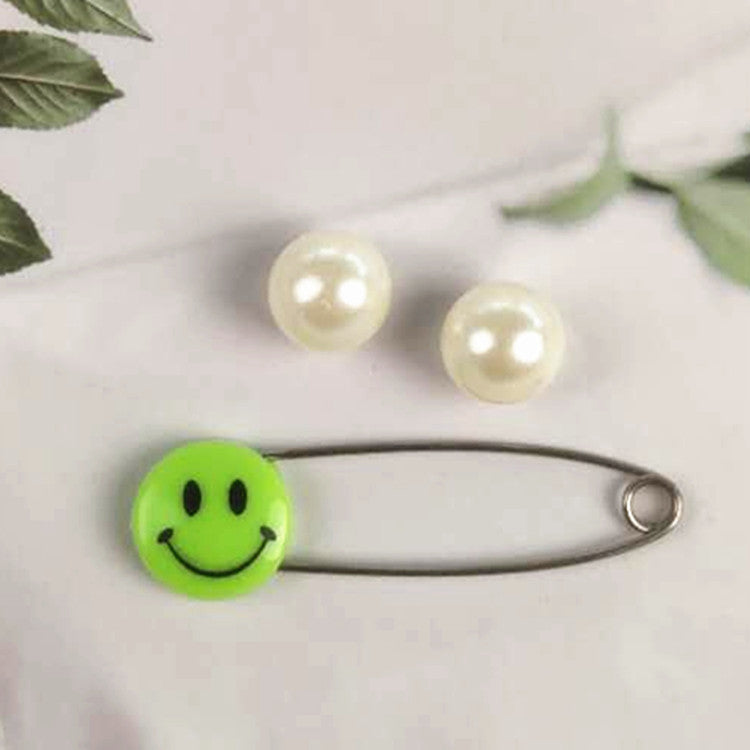 Baby Child Safety Pins Smiley Pins Plastic Safety Pins Medium Size About 40 Large Size About 55 mm