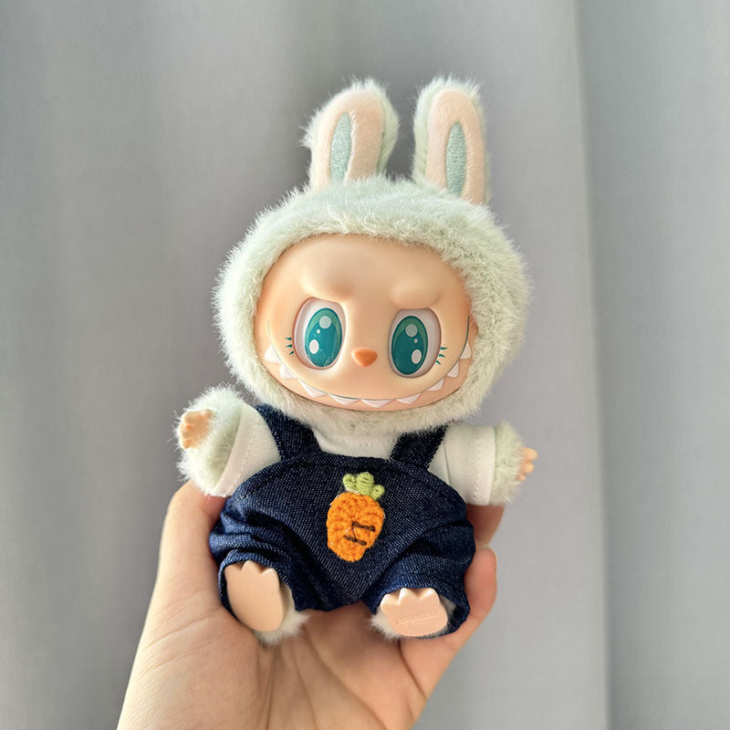 [Clothes Only] 1st/2nd generation Labubu clothes pendant Labubu sitting party baby clothes teddy bear suspenders cute pants