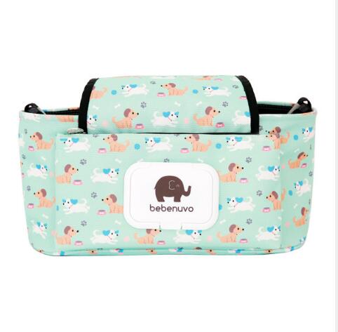 Print Strollers Baby Trolley Bag with Detachable Handbag Multifunctional Baby Stroller Organizer Pram Buggy Cart Hanging Bag XV2