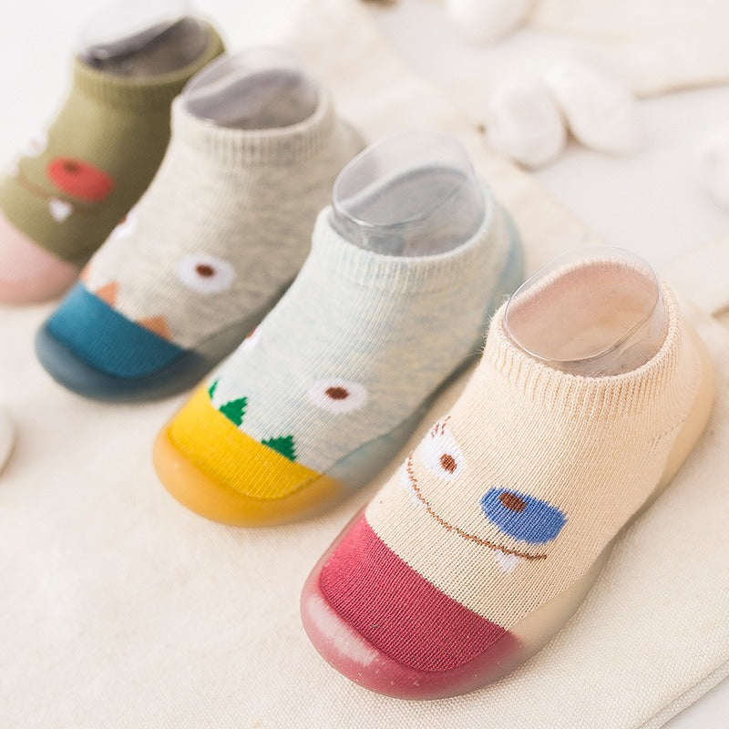 Spring and Autumn Children's Indoor and Outdoor Socks Shoes Baby Step Shoes Boys and Girls Summer Breathable Little Monster Wear resistant Board Shoes