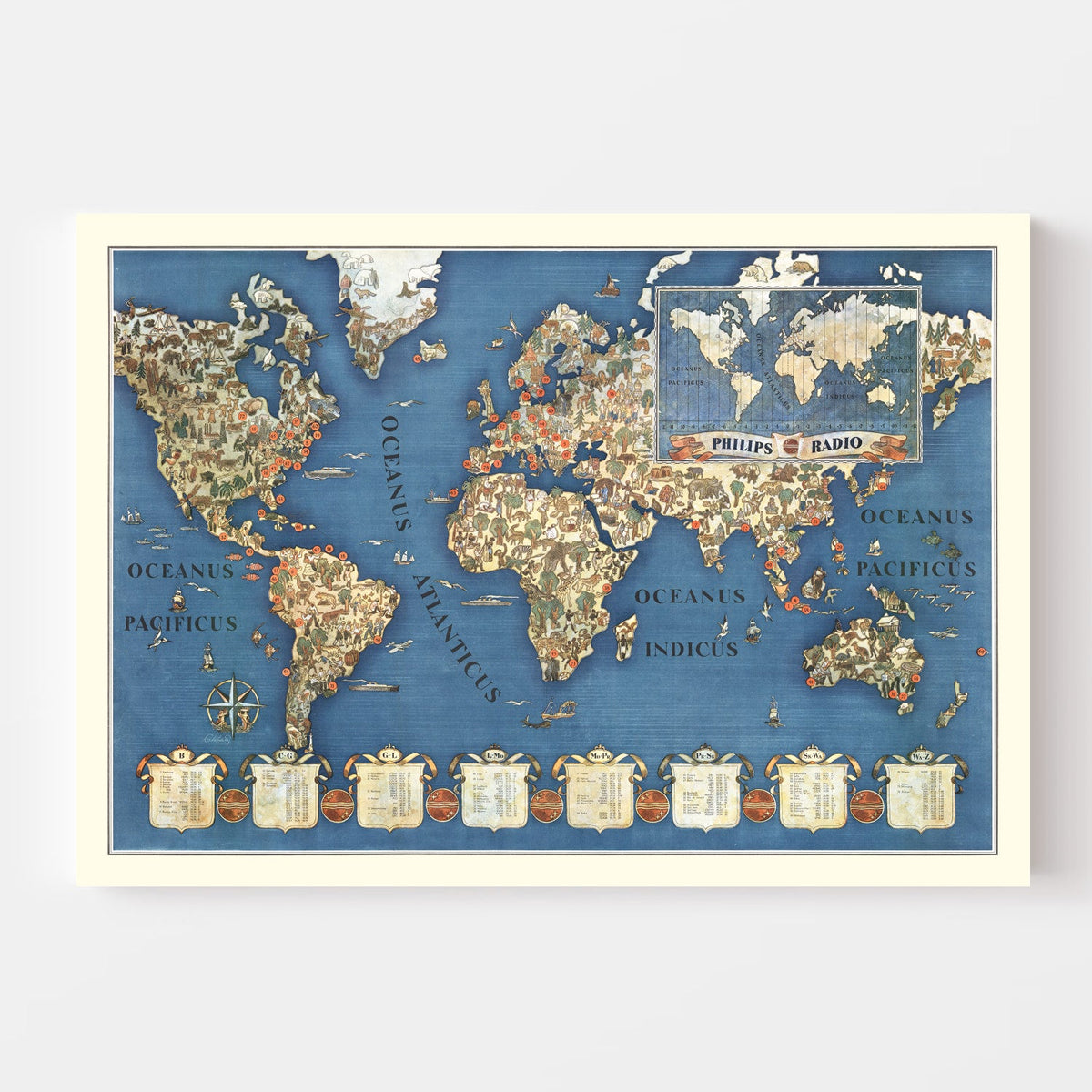 Philips Radio World Map, 1935