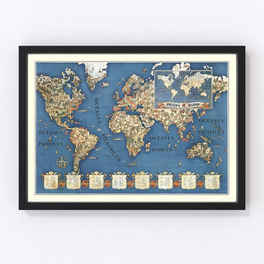 Philips Radio World Map, 1935