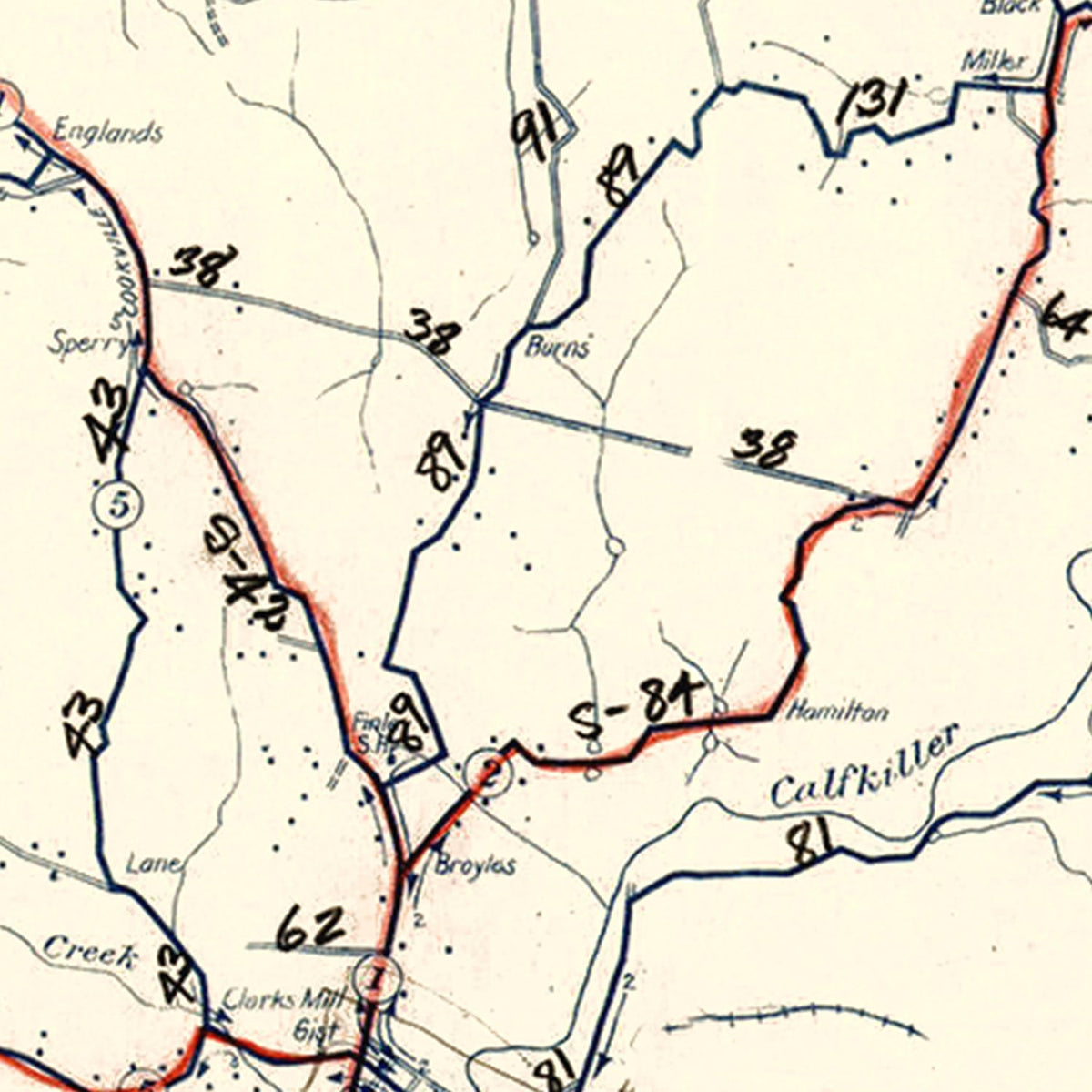 Vintage Map of White County, Tennessee 1936