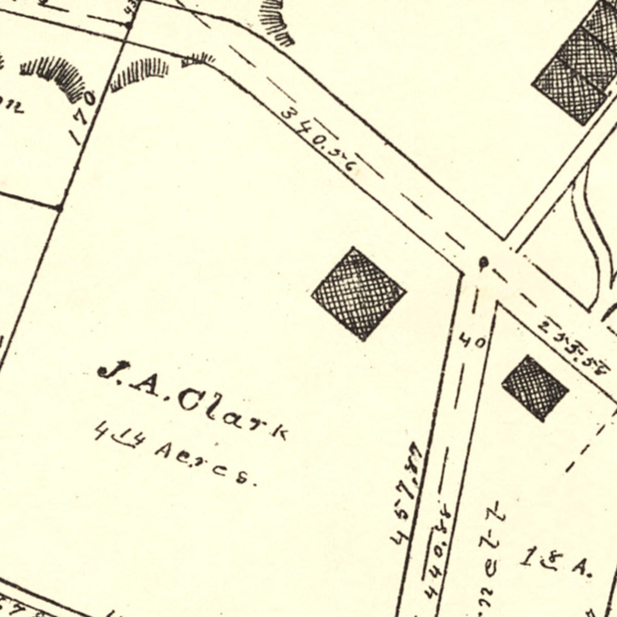 Vintage Map of Wilberforce, Ohio 1896